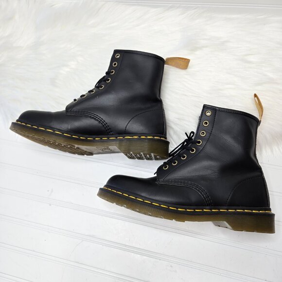 Dr. Doc Martens Men’s 10 Women's 11 Felix Ankle Combat Boots Black Lace Up 14045 - Picture 2 of 7